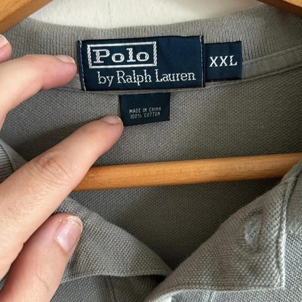 Polo Ralph Lauren short sleeve gray cotton polo shirt size XXL
